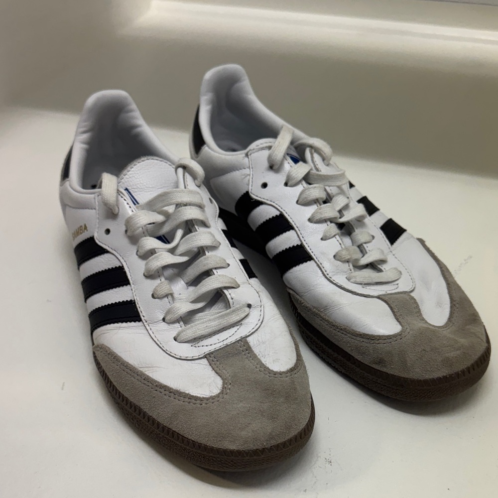Adidas Samba White Leather Sneakers